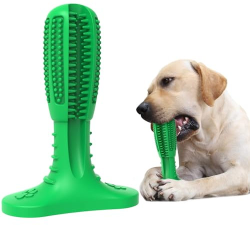 HETOO Dog Chew Toys, Dog Toothbrush Toys for Puppy Dental Care Teeth Cleaning, Natural Rubber Teeth Grinding Rod Gifts for Dogs