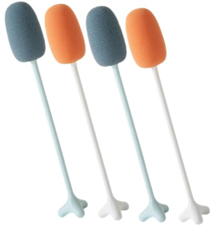 Sosoport 4 Pièces goupillon brosse éponge pour bouteille d'eau pastilles nettoyantes pour bouteilles d'eau distributeur de de cuisine lave-biberon tasse éponge cure-pipe Plastique
