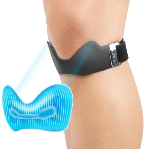 AOOHA Ginocchiera Rotulea,Tutore Tendine Rotuleo Regolabile,Fascia Ginocchio Menisco con Cuscinetto di Compressione,Supporto Sottorotuleo per escursionismo,Jogging,Bicicletta,Calcio,Basket