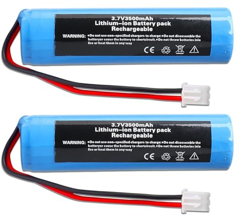 MXJFYY XH2.54-2 baterías de Iones de Litio de 3,7 V y 3500 mAh con Conector XH2.54 para electrónica, Juguetes, iluminación, Altavoces Bluetooth, linternas, Controles remotos y proyectos de Bricolaje