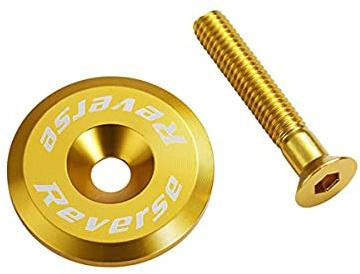 Reverse Alu CNC Fahrrad Vorbau 1 1/8 SL Light Steuersatzkappe + Alu Schraube M6x32 eloxiert