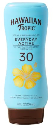 Hawaiian Tropic Island Sport Lotion, SPF 30, Light Tropical 8 fl oz (236 ml) -USA-