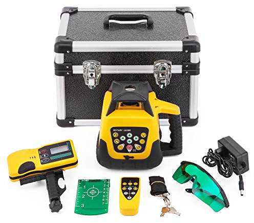 BananaB Grün laser kreuzlinienlaser 500m linienlaser selbstnivellierend 360 Rotary Laser Level baulaser automatische rotierende Laserwaage Yellow Shell mit Empfängerfernbedienung