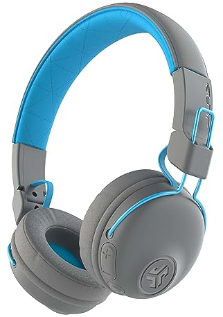 JLab Audio Studio Wireless Kopfhörer, Bluetooth Kopfhörer mit 30+ Stunden Akkulaufzeit und Custom EQ3-Sound, On-Ear Kopfhörer mit Mikro, Grau