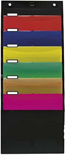 TimeTEX Hänge-Orga-Mappe mit Beschriftungsleiste A4 - Zum Anhängen an Wände und Türen - mit Spanngummi verschließbar - 10655