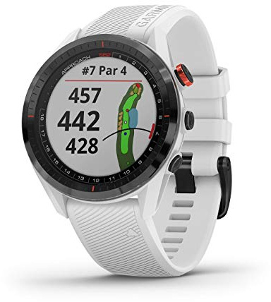 Garmin Approach S62, Premium Golf GPS Watch, Built-in Virtual Caddie, Mapping and Full Color Screen, White (Renewed)