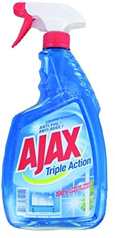 Ajax Lot de 6 nettoyants pour vitres - Triple Action - Anti-rayures - 6 x 750 ml