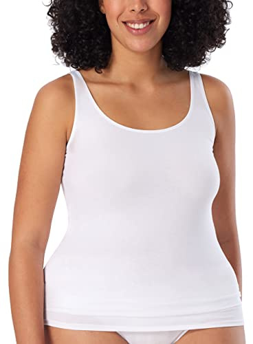 Schiesser Damen 2 Pack Trägertop Unterhemd Bio Baumwolle - 95/5 Organic