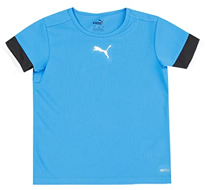 PUMA Mixte enfant Shirt, Coupe régulière, Polyester, Electric Bleu Lemonade-Puma Noir-Puma Blanc, 164