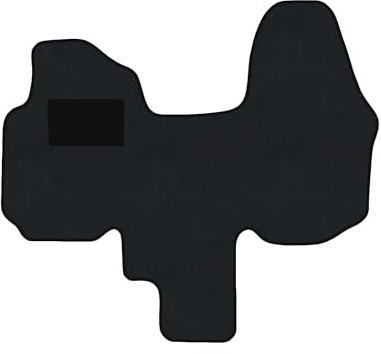 Fußmatten passend für Renault Trafic II Typ JL, FL, EL 2-Sitzer (Baujahr 2001-2014), Dura Graphit | 1-TLG | Umrandung dunkelblau