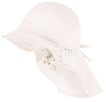 maximo Uni Cotton Girls Solhatt Barn - strandhatt flickhatt barnhatt med hakband Sommar Vår-sommar - 51 cm vit