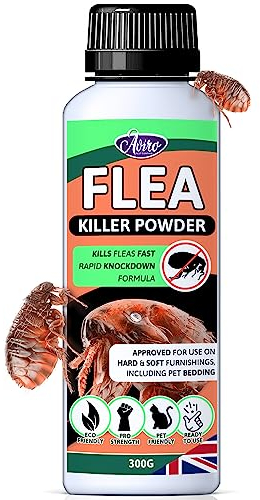 Aviro Flea Powder For Carpets - Household Flea Powder For The Home. Pet-Friendly Flea Treatment Approved For Use On Hard & Soft Furnishing Including Pet Bedding. Naturally Derived Powerful Flea Killer