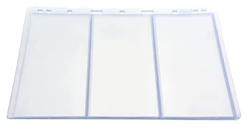 Tomotato 10 Stück Briefmarkenalbum, Universal-Stempelalbum-Seitenblätter mit 9 Löchern, Binderhüllen, Stempelseiten-Sammler für Briefmarken, Postkarten(Transparent-3Reihe)