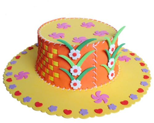 KICHOUSE 4stücke Teiliges Diy Bastelset Junge Mädchen Sonnenhüte Aus Eva Handgenäht Cartoonmotivierte Kindermütze Kreatives Lernspielzeug Für Kindergarten Und Kindergruppen