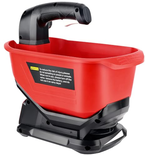 Gerttilyon Salt Spreader for Milwaukee M18 18V Battery - Handheld Seed and Fertilizer Power Spreader. Year-Round Coverage for Grass Seeds, Rock Salt, ice melt Seasons（Tool only）