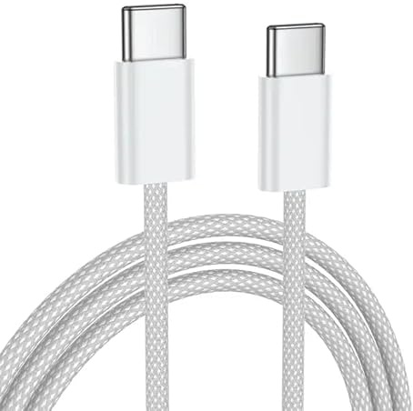 DragonTrading Cavo USB C a USB C lungo 2 metri, ricarica rapida e trasferimento dati, cavo USB C per telefono e tablet, 60 W per iPhone 15,15 Pro Max, iPad Mini/Pro 2021+, MacBook Pro 2020 + Samsung