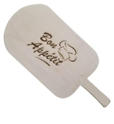 Camp&Fire Wooden Pizza Peel | 7 (18.5cm) Small Pizza Paddle | Cutting Board with Handle | 100% Natural Pine Wood Pizza Board, Tools | Lightweight