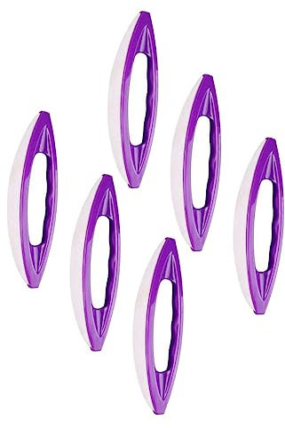 MERRYHAPY 6pcs Purple Abs Nail Waxing and Polishing Tool Set Handheld Nail Art Buffer for Professional Manicure and Pedicure Use