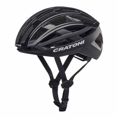 Cratoni Rennrad-/ Gravel Fahrradhelm C-AirLite, Black Glossy L-XL (58-61 cm)