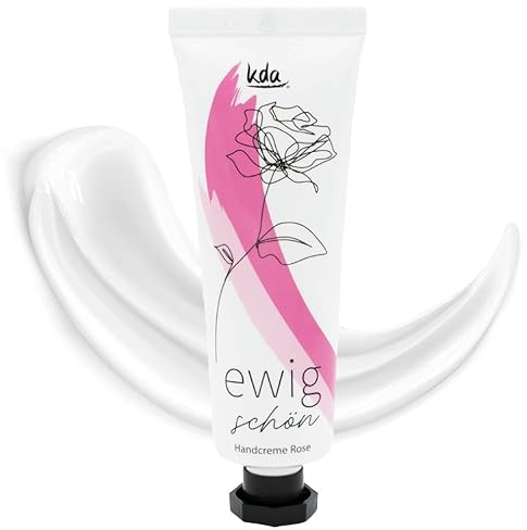 kda Handcreme Rose ewig schön 50 ml - Handbalsam Made in Germany - Körperpflege Lotion Geschenk Muttertag Muttertagsgeschenk Schönheit Handpflege Geschenk Frauen Mama