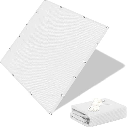 Balcone 220 x 320 cm – Protezione UV antivento Vela ombreggiante per giardino esterno pergola terrazza – soluzione parasole bianca