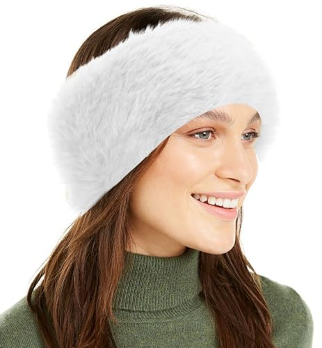 Faux Fur Headbands for Women Winter Fluffy Headband Faux Fur Hat Women Ladies Warm Cossack Style Russian Hat