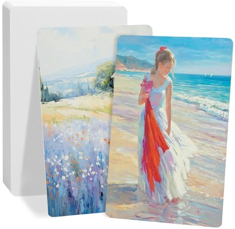 VOSSOT 50 Feuilles Papier Aquarelle, 300g 10x15cm Blancs Cartes pour Artistes et DIY, Papier pour Aquarelle Résistant à l’Eau, Surface Lisse, Idéal pour Aquarelle, Acrylique, Gouache et Marqueur
