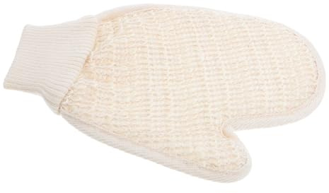 VALICLUD Badehandschuh aus Luffa für Dusche und Bad Peelinghandschuh für Körperreinigung Strapazierfähig für Damen und Herren Spa und Badewanne