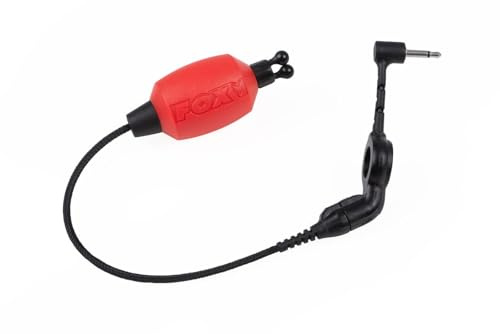 FOX Black Label CBI140 Halo Dumpy Bobbin Red | Indicateur de touche pour pêche à la carpe | LED s'allume légèrement lorsque l'alarme est allumée puis lumineux pour indiquer la morsure | Corps opaque