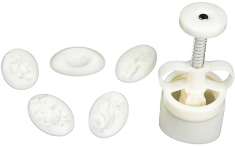 BESPORTBLE Molde para Pasteles de Luna Prensado a Mano, 1 Juego de Plástico Diseños de Ciruela, Orquídea, y Crisantemo, Tradicional, Suministros para Repostería en Casa