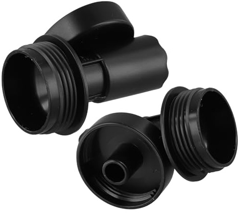 Lecreatekit 2 adattatori a T per vasca da bagno a massaggio, compatibili con P61726, raccordi idraulici in plastica, 20 x 10 x 10 cm, nero