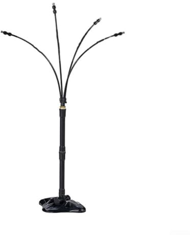 Sistema de nebulización de pie para exteriores con 4 boquillas, altura ajustable de 44 a 66 cm y dirección, manguera de estiércol refrigerante de 8 m de latón, enfriador de jardín para patio, piscina