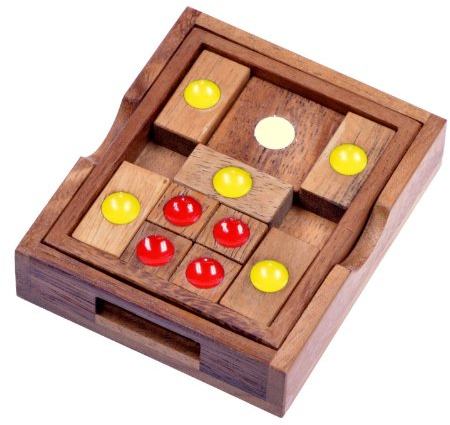 LOGOPLAY Khun Phan Gr. S - Schiebespiel - Denkspiel - Knobelspiel - Geduldspiel - Logikspiel aus Holz