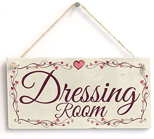Dressing Room Hanging Door Sign, Romantic Cottage Room Decor | Soft dressing room marker