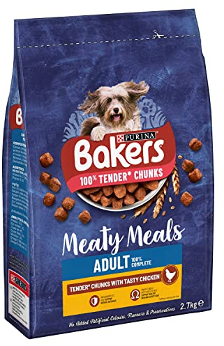 Bakers Meaty Meals Dry Dog Food with Chicken, 2.7kg