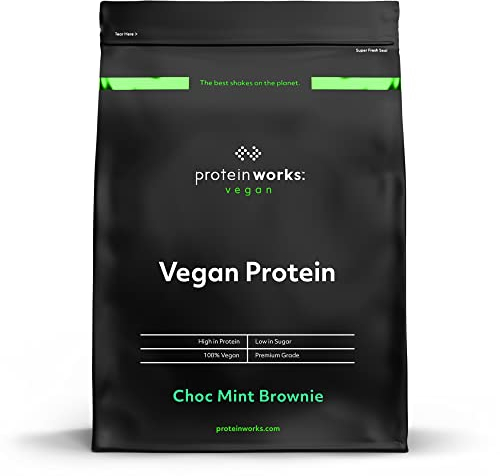 THE PROTEIN WORKS - Proteína Vegana - 100% A Base de Plantas - Sin Gluten - Bajo en Grasas - Brownie De Chocolate Con Menta - 2 kg
