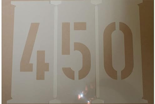 Zahlenschablonen 450mm nach DIN 1451, Zahlenset 0-9, Zahlen Schablonen 45cm