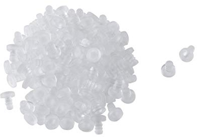 sourcing map 100Stk. Anschlagpuffer Möbelfüßen Transparent 5mm weich klar | Schutzkappen Stoßstangen Gleiten Antikollision