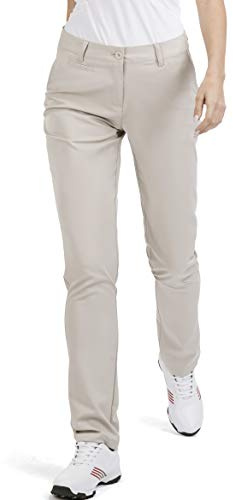 Damen-Golfhose, Stretch, gerade, leicht, atmungsaktiv, Twill - Beige - 36