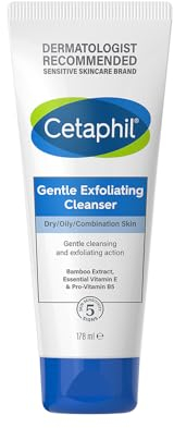 CETAPHIL Limpiador Exfoliante Suave Facial Diario para todo tipo de pieles, con micropartículas de bambú 178ML