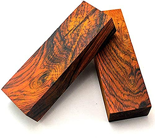 Aibote 2 stück Dalbergia Holzmesser Griffschalen Gelb Sandelholz Platten für Messer Machen Rohlinge Klingen Benutzerdefinierte DIY Material Werkzeuge (4,72 X 1,58 X 1 ) (Jedes Paar ist einzigartig)