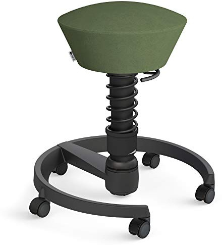 aeris Swopper – Ergonomischer Hocker – Bürohocker höhenverstellbar – Vielseitiger Schreibtischstuhl für einen gesunden Rücken – Bürostuhl mit Rollen, Feder Standard