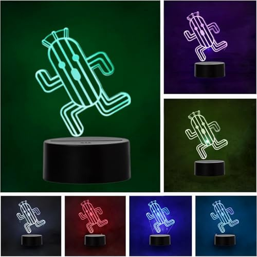 Wolobox Lampe LED Final Fantasy Cactilio Changement de couleur USB Veilleuse et décoration