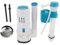 Kit de llenado de Cisterna de Inodoro, Piezas de Relleno de Cisterna de Inodoro de Doble Raso, Kit de baño Universal, Apto para Kits de reparación de Altura de Cisterna de 18 a 24 cm