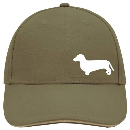 Huuraa Cappy Mütze Dackel Silhouette Geschenk | Baseballkappe Basecap Kappe Geschenkidee Unisex Baseball Cap