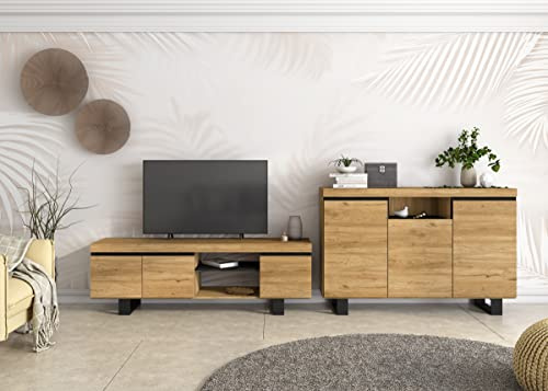Skraut Home Möbel-Set mit Sideboard und TV-Schrank, 160x40x92cm…