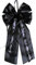 CaPiSo 20 x 40 cm Große Satin-Doppelschleife ohne Basteln Schleife Trauer Beerdigung Trauerschleife Kranzschleife Blumenschmuck Kranzschmuck Doppelschleife mit Schrift (Gedenken Schwarz)