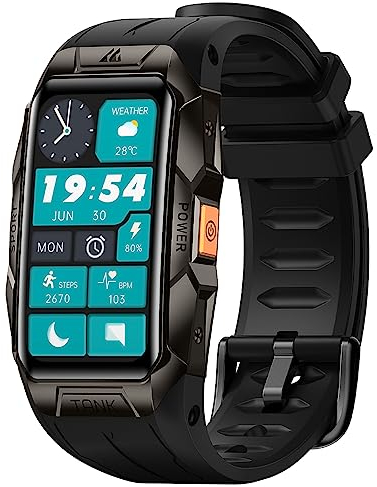 KOSPET X1 Smartwatch Uomo, Fitness Tracker con 100M Impermeabile, 50 Giorni di Lunga Durata della Batteria,70 modalità sportive, 24 Ore Tracciamento del Sonno, Contapassi con Cardiofrequenzimetro