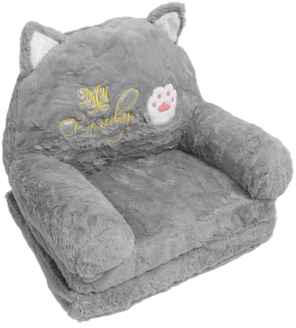 Fockety Kindercouch, 2-in-1 Ausklappbares Kindersofa, Ausklappbares, Umwandelbares Sofa Zur Liege für Mädchen und Jungen, Faltbare Ausziehbare Kleinkindcouch, für Spielzimmer,