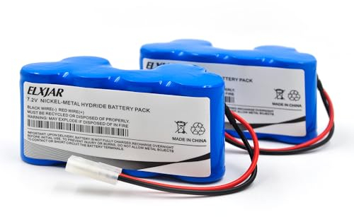 Ersatzakku für Euro Pro Shark Staubsauger Teppich- und Teppichkehrer, 7,2 V, NI-MH, 3000 mAh, 2 Stück
